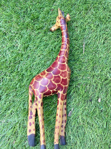 Hand carved wooden - hand-carved, giraffe