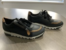 Pavers Black And Gold Trainers 6