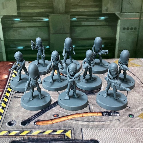 Grey aliens 28mm miniatures - |,