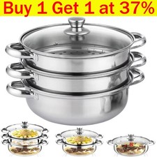 28cm LARGE 3 Tier Stainless