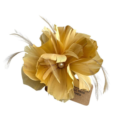 Small flower feather beaded - small,