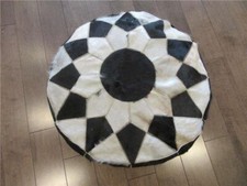 12x24" Large Egyptian Handmade REAL LEATHER OTTOMAN Footstool Chair Pouf Cowhide