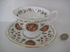 RARE ROYAL ALBERT CAMEO SERIES HEIRLOOM PRETTY ROSES TEA CUP AND SAUCER 