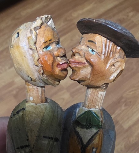 Vintage hand carved wood - hand,