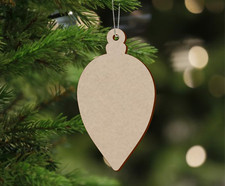 Wooden christmas bauble shape - wooden,