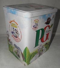 PG TIPS ~ WALLACE & GROMIT ~ TEA CADDY / TEA BAGS ~ GREAT PICTURE ~ 16x13x19 HI