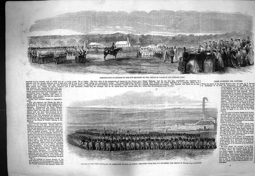 Original old antique print - old,