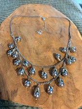 Vintage Laura Ashley Grey Bead