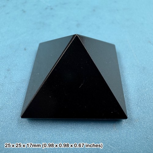 Black agate pyramid genuine - black,