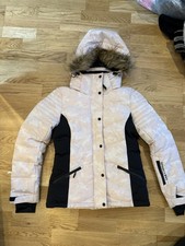 Superdry Snow Luxe Pink Camo Breathable Waterproof Ski Jacket UK 12 RRP £269