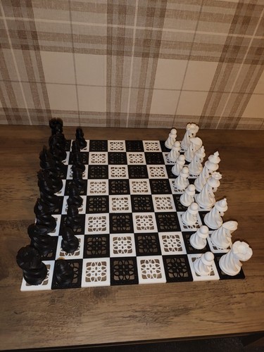 Spiral chess set printed - set,