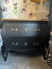 Black Distressed Effect French / Baroque Style Chest Of Drawers. Immaculate Cond