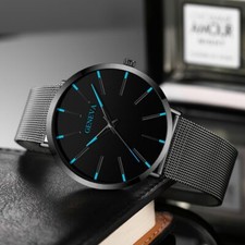 Mens Black / Blue Watch -