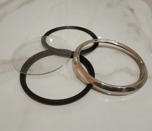 Chrome bezel glass repair kit - bezel,