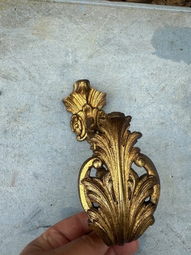 Vintage brass curtain tie back - brass,