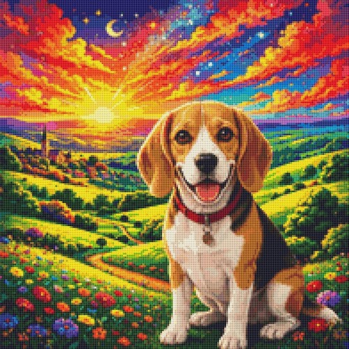 Beagle puppy dog summer - dog:,