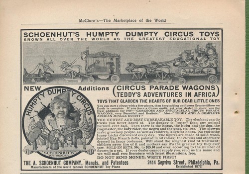Magazine 1910 schoenhut - ad,