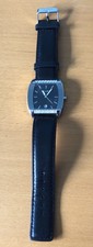 Solo 1 Womens Watch Black Leather Strap St Steel& Black Face - Working