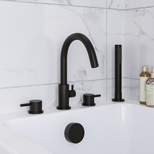 Black hole bath - black, shower