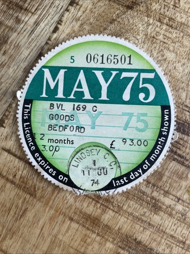 Vintage old tax disc - vintage,