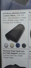 Half Moon Pillow Memory Foam Bolster Cushion Knee Neck Leg Support Pain BLACK