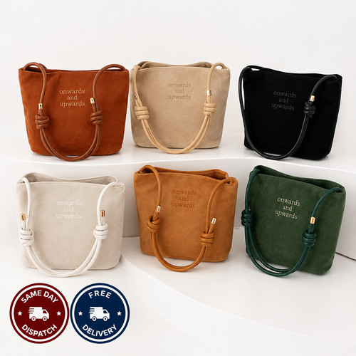 Womens suede look shoulder bag - womens,