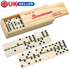 28 Dominoes Game Set Wooden