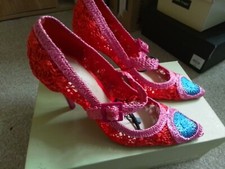 Zara Pink Blue Flower Heeled