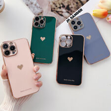 Heart Case for iPhone 16 15 14 13 12 Pro Max Plus XR XS Shockproof Phone Cover