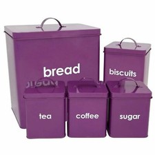 5pc Bread Bin / Biscuit Tin
