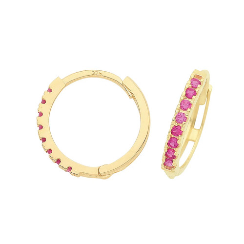 Huggie earrings 9ct yellow - earrings,