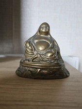 Brass Buddha Statue 4" Vintage