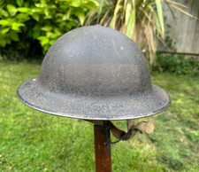 WW2 BRITISH POLICE STEEL HELMET. 1ST LINER & STRAP DATED 1939. COMPLETE  75.00