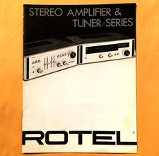 Original Vintage ROTEL  Stereo Amplifier and Tuner Series Catalog Brochure
