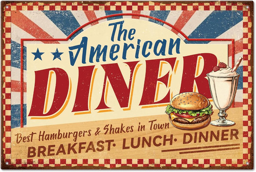 American diner metal tin - diner,