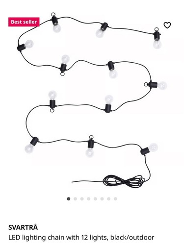 Utsundled lighting chain with - chain,