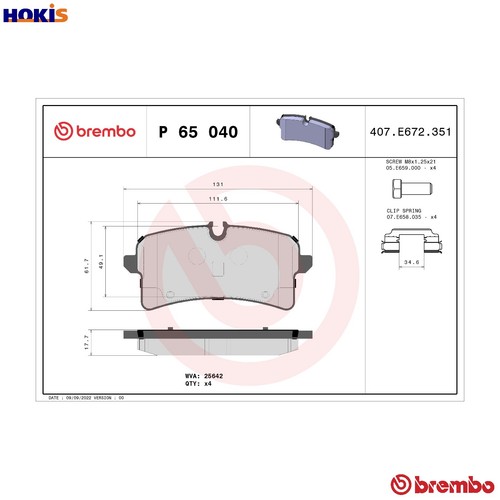 Brake pad set disc - set, 65