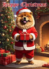 CHOW CHOW CHRISTMAS CARD WITH