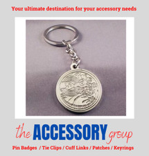 New Double Sided Time Lord pocket watch metal enamel keyring key ring chain