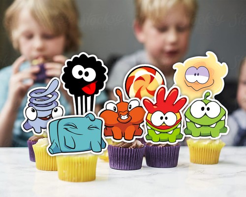 Nom cupcake cake topper - om,