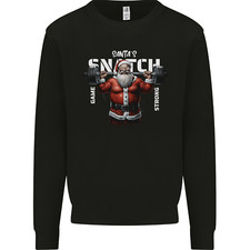Christmas Santa Snatch Xmas Gym Training Mens Sweatshirt Jumper