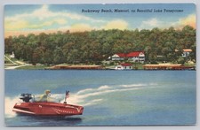 Postcard Speed Boat on Lake