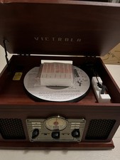 Victrola The Quincy Entertainment Center.  (Damaged Lid)