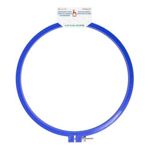 Pony embroidery hoop blue - pony,
