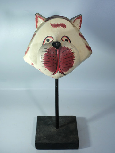 Vintage wooden cat head - vintage,