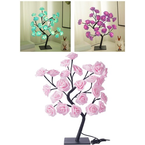 Table lamp rose - table, flower