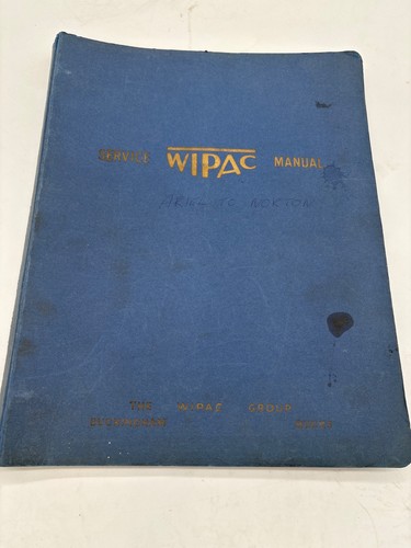 Wipac service manual - service, number