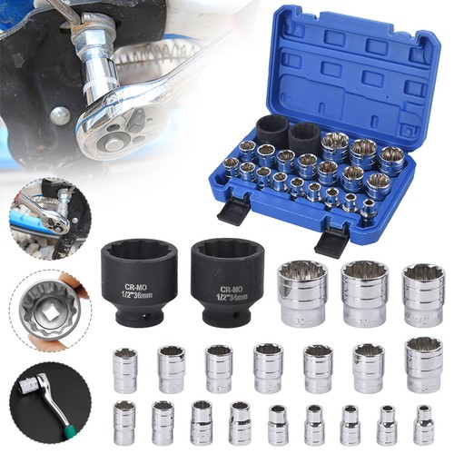 Socket set point 5mm - set, 12.5mm