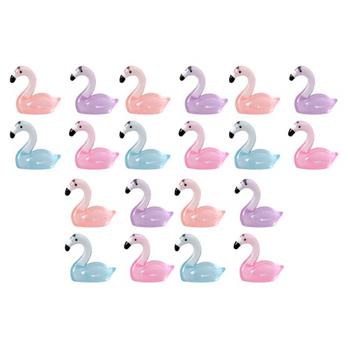 20pcs resin flamingo ornaments - 20pcs,