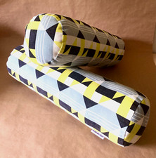 London Underground Piccadilly Moquette Design Bolster Cylinder Cushion NEW